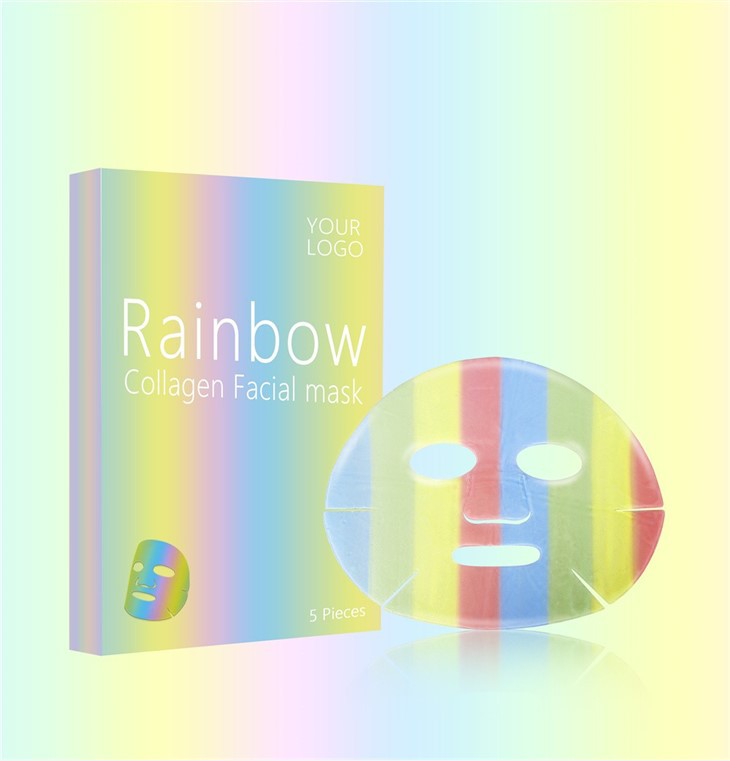 rainbow sheet face mask